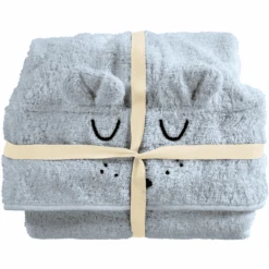 Alvi® Bade-Poncho Faces Blau 60 X 60 Cm