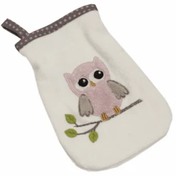 Be Be 's Collection Waschhandschuh Eulen Rosa