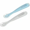 BEABA® Set Aus 2 Babylöffeln Aus Silikon Mit Aufbewahrungsbox 1. Altersstufe Blau/grau -Babyprodukte beaba set aus 2 babyloeffeln aus silikon mit aufbewahrungsbox 1 altersstufe blau grau a303125