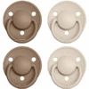 BIBS® Schnuller De Lux Vanilla / Dark Oak 0-36 Monate, 4 Stk.