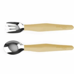 Everyday® Baby Esslern-Besteck, Edelstahl Mit Silikongriff, 2-teilig Soft Yellow