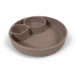 Filibabba Geteilter Silikon Teller - Warm Grey