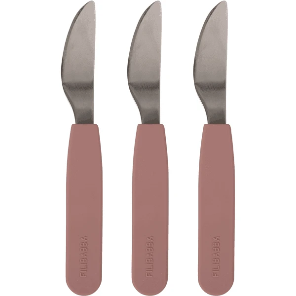 Filibabba Silikon Messer 3er-Pack - Rose 3 Filibabba Silikon Messer 3er-Pack - Rose
