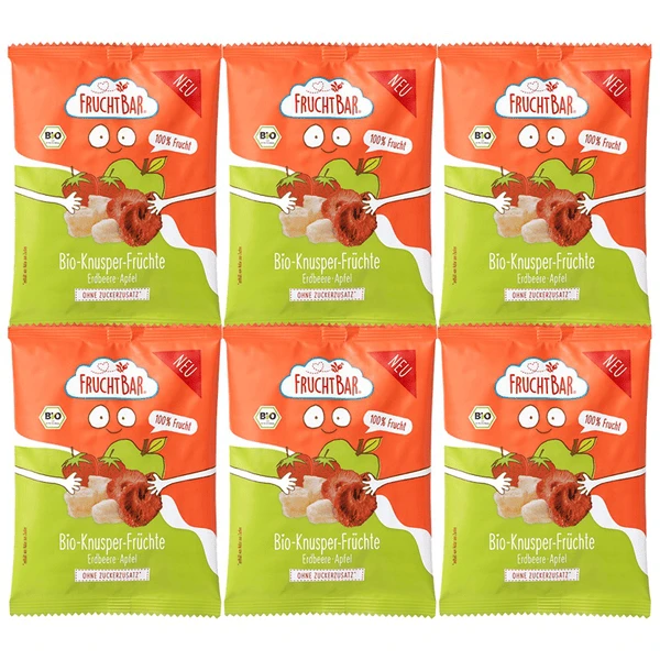 FRUCHTBAR® Bio-Knusper-Früchte Erdbeere-Apfel Ab Dem 12. Monat 6 X 15 G 3 FRUCHTBAR® Bio-Knusper-Früchte Erdbeere-Apfel Ab Dem 12. Monat 6 X 15 G
