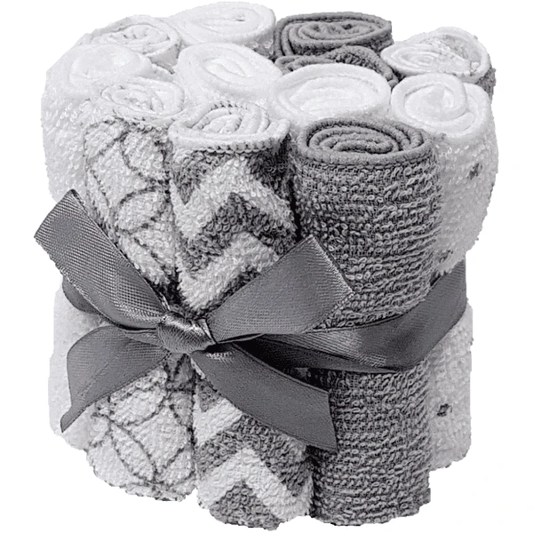 HÜTTE & CO Waschtücher 12er-Pack Grau 3 HÜTTE & CO Waschtücher 12er-Pack Grau