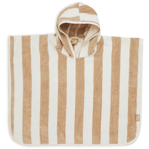Jollein Badeponcho Stripe Frottee Biscuit 3 Jollein Badeponcho Stripe Frottee Biscuit