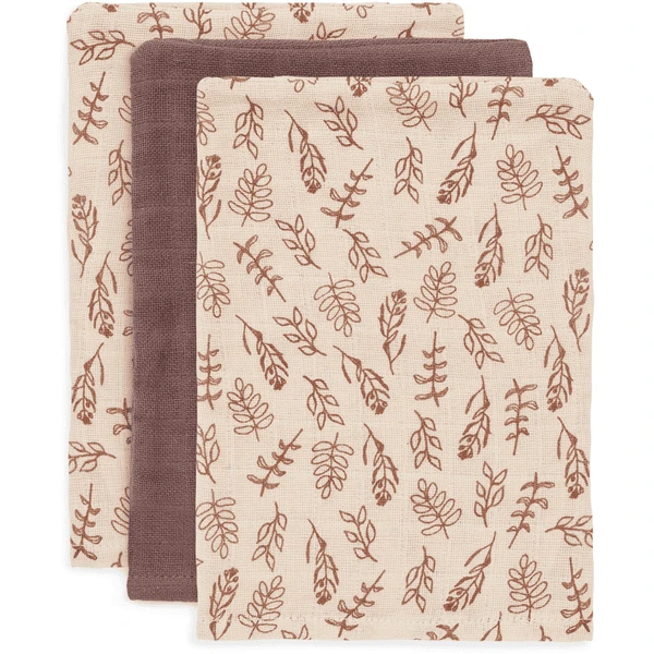 Jollein Mull Waschlappen 3er-Pack Meadow Chestnut 3 Jollein Mull Waschlappen 3er-Pack Meadow Chestnut