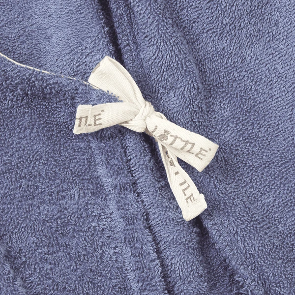 LITTLE Bademantel Bär Used Blue 5 LITTLE Bademantel Bär Used Blue – Bild 3