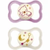 MAM Nachtschnuller Air Night Silikon, 16+ Monate, 2 Stk., Tiger/Sterne