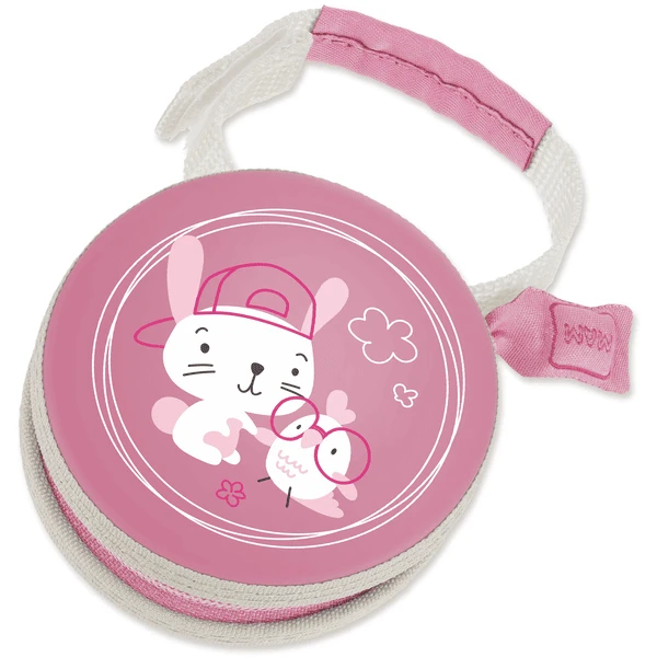 MAM Schnullertäschchen In Rosa, Motiv: Hase 3 MAM Schnullertäschchen In Rosa, Motiv: Hase
