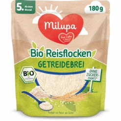 Milupa Reisflocken Bio Getreidebrei 180 G Nach Dem 4. Monat