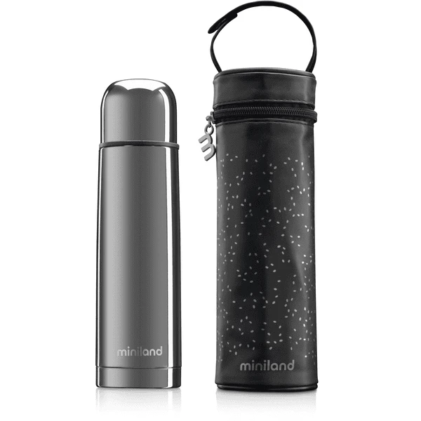 Miniland Deluxe Thermos Thermosflasche Mit Isoliertasche Silber 500ml 3 Miniland Deluxe Thermos Thermosflasche Mit Isoliertasche Silber 500ml
