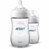 Philips Avent Natural Flasche SCF033/27, 260ml, 2 Stück, Transparent -Babyprodukte philips avent natural flasche scf033 27 260ml 2 stueck transparent a268874