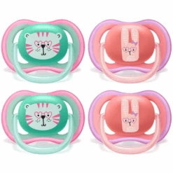 Philips Avent Schnuller Ultra Air SCF349/15 18m+ 4 Stück Tiger/Lama
