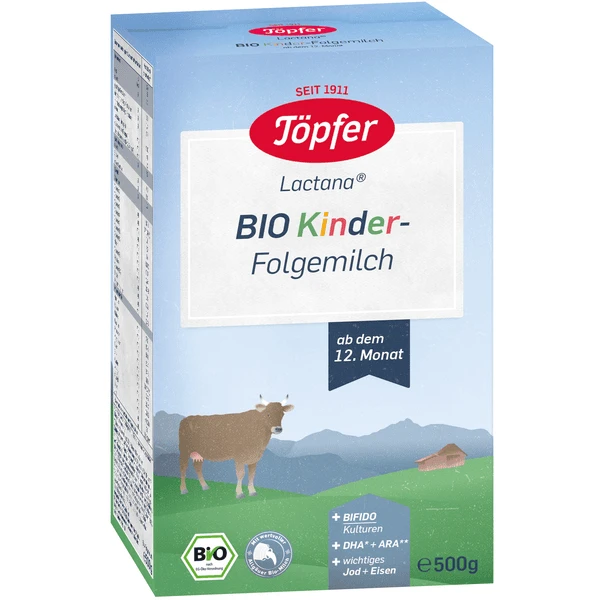 Töpfer Bio Kinder-Folgemilch Lactana 500 G Ab Dem 12. Monat 3 Töpfer Bio Kinder-Folgemilch Lactana 500 G Ab Dem 12. Monat