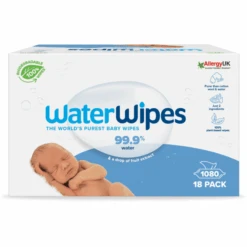 WaterWipes Babyfeuchttücher, Biologisch Abbaubar, 1080 Tücher (18 X 60 Stk)