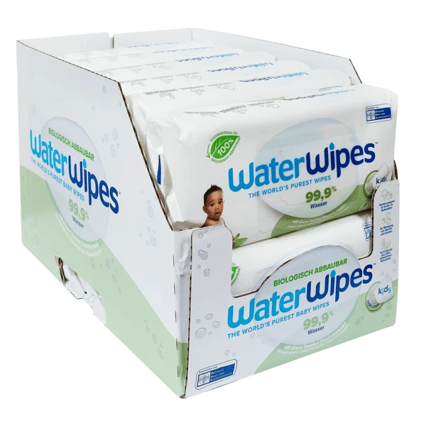 WaterWipes Babyfeuchttücher, Kids, Biologisch Abbaubar, 12 X 60 Tücher (720 Stk) 3 WaterWipes Babyfeuchttücher, Kids, Biologisch Abbaubar, 12 X 60 Tücher (720 Stk)