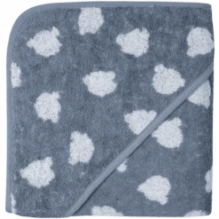 WÖRNER SÜDFROTTIER Kapuzenbadetuch Teddy Blau
